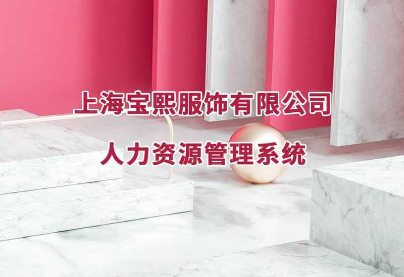 上海寶熙服飾人力資源管理系統